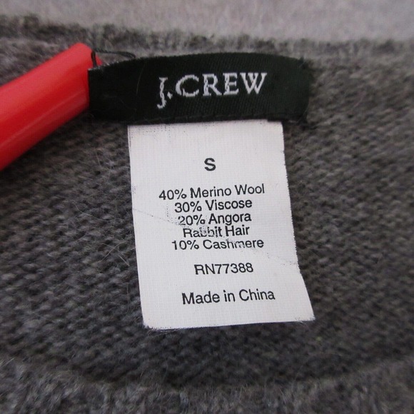 J Crew Sweater Y2K Academia Argyle Merino Wool Angora Cashmere - Picture 4 of 10